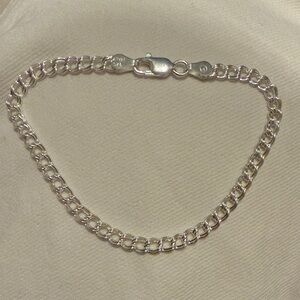 925 Sterling ITALY Chic Silver Chain Bracelet